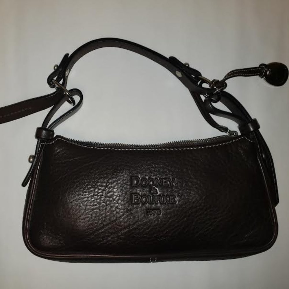 Dooney & Bourke 1975 VINTAGE Anniversary Series Brown Pebble Leather Hobo (EUC)